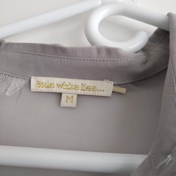 sheer drop waist embroidered feathers shirtdress NWOT - Picture 6 of 11